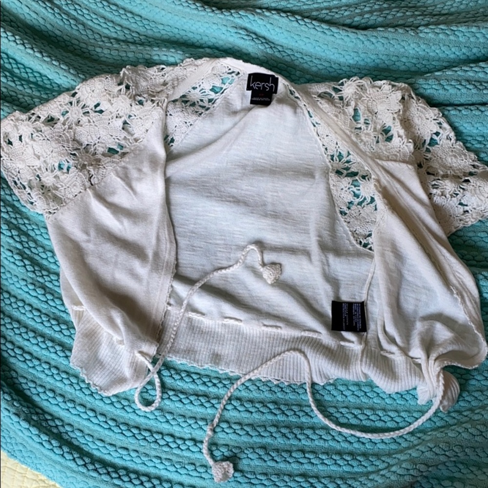 White crochet top